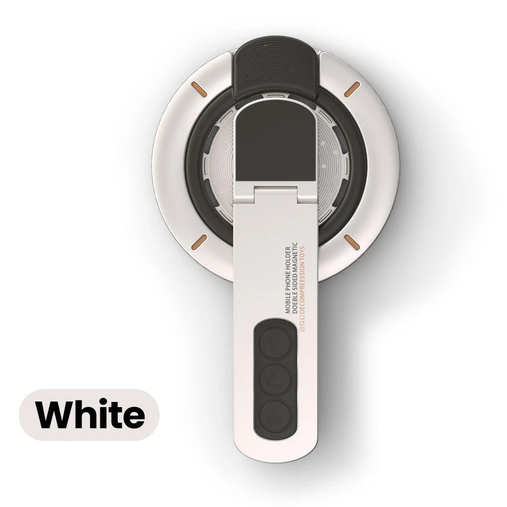 3 IN 1 MAGNETIC FINGER RING HOLDER ROTATE DOUBLE SIDED MAGNETIC PHONE STAND FOR IPHONE 17 16 15 14 13 12 MAGSAFE